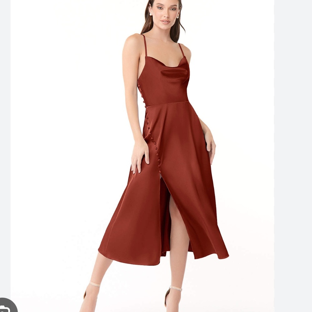 Azazie Bridesmaids Terracota Dress